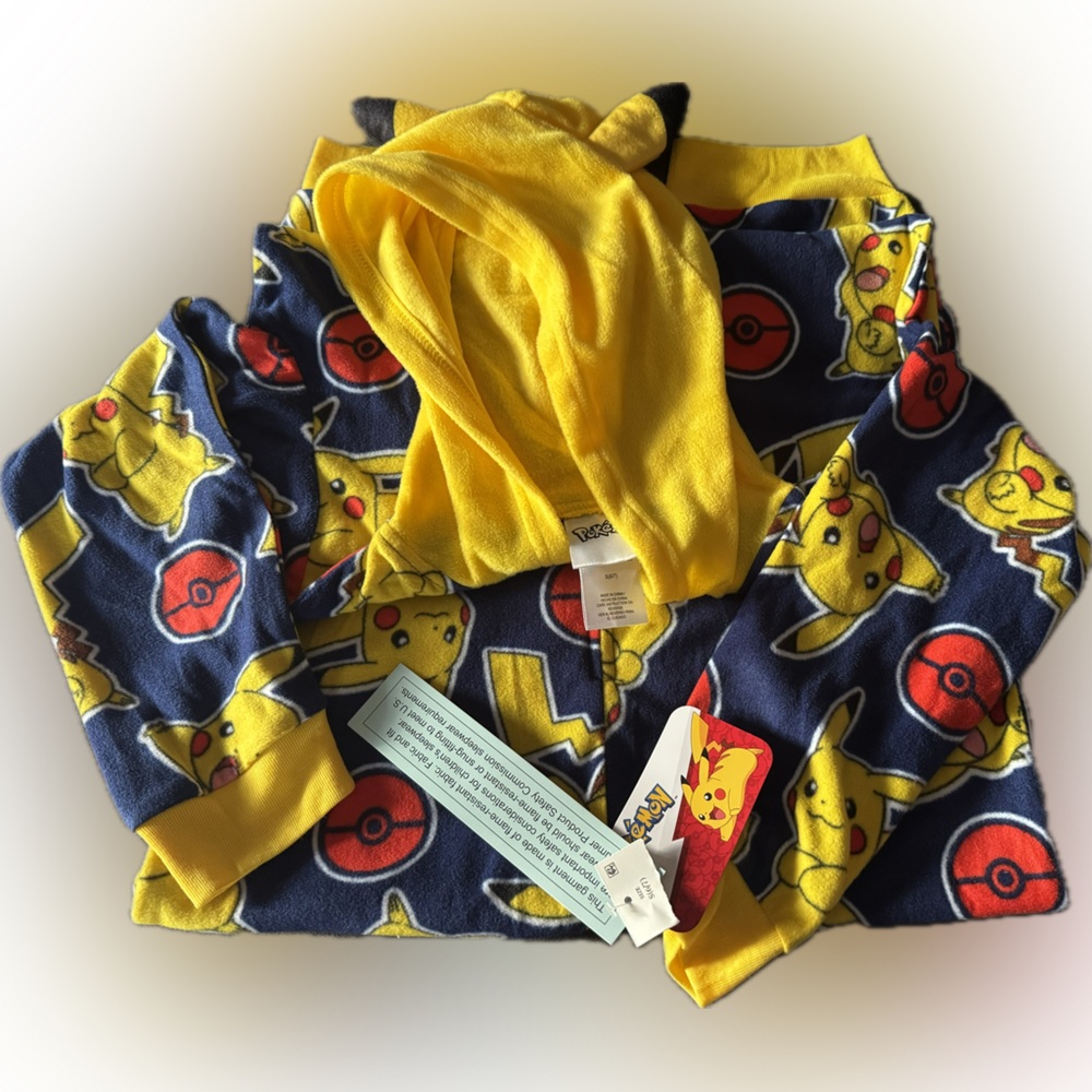 Pokemon Kids Pajama Set - Blue and Yellow